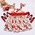 Vestido Mari Laços Urso Natalino