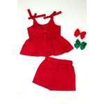 Conjunto Sarinha vermelho