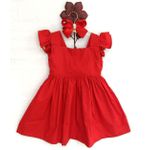 Vestido Gola Quadrada - Vermelho