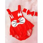 Romper Babado Coelho - Coral