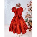 Vestido Helena - vermelho riscadinho