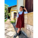 Vestido Botões Com Blusa - Marron