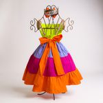 Vestido Marisol Bordado Neon