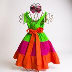 VESTIDO MELISSA TRICOLOR - VERDE
