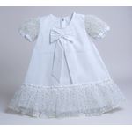 Vestido Thais tuly bordado -branco