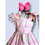 Vestido Helena - xadrez rosa