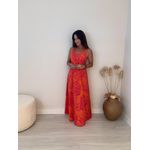 Vestido Longo Nautico Laranja/Pink
