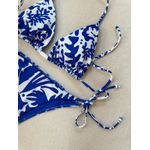 Biquini Cortininha Detalhe Estampa Azul