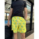 Short Estampado Tropical Amarelo
