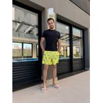Short Estampado Tropical Amarelo