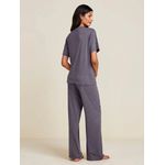 Pijama Longo Manga Curta Moon Mescla