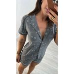 Pijama Alfaiataria Nt Cute Cate Chumbo