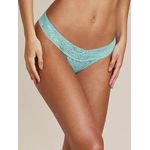 Calcinha Fio Dental Renda Azul Cristalino