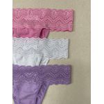Kit Tanga Cotton Renda Color