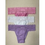 Kit Tanga Cotton Renda Color