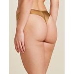 Calcinha Fio Acetinado Dourado