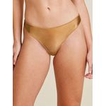 Calcinha Fio Acetinado Dourado