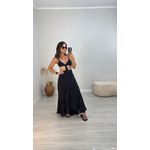 Saia Pareo Slub Preto