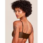 Top Com Bojo Removivel Acetinado Marrom