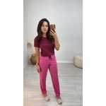 Pijama Manga Curta Corações Bordo