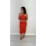 Vestido Frente Unica Vermelho