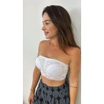 Top Faixa Em Renda Branco