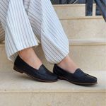 Mocassim Feminino Clássico em Couro Cor Preta