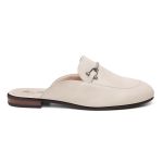 Mule Feminino Clássico em Couro cor Off White