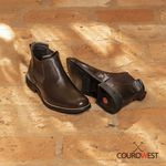 BOTA CHELSEA ALMOFADADA COURO FLOATHER CAFÉ