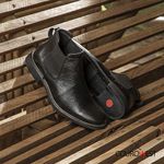 BOTA CHELSEA ALMOFADADA COURO FLOATHER PRETO