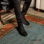 BOTA CHELSEA FEMININA NOBUCK PRETO