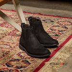 BOTA CHELSEA FEMININA NOBUCK PRETO