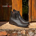 BOTA CHELSEA COURO TRICÊ NOBRE PRETO