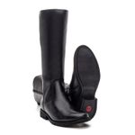 BOTA MONTARIA FEMININA COURO PRETO 