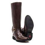 BOTA MONTARIA METALASSÊ FEMININA COURO CAFÉ