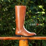 BOTA MONTARIA FEMININA COURO CARAMELO
