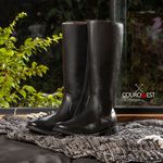 BOTA MONTARIA FEMININA COURO PRETO 