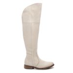 BOTA OVER FEMININA COURO OFF WHITE