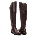 BOTA OVER FEMININA COURO CAFÉ