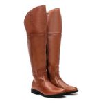 BOTA OVER FEMININA COURO CARAMELO