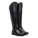 BOTA OVER FEMININA COURO PRETO