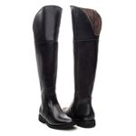 BOTA OVER FEMININA COURO PRETO