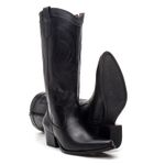 BOTA TEXANA CANO LONGO FEMININA COURO PRETO 