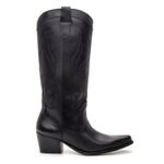 BOTA TEXANA CANO LONGO FEMININA COURO PRETO 