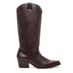 BOTA TEXANA CANO LONGO FEMININA COURO CAFÉ