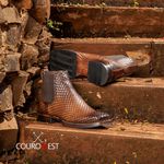 BOTA TEXANA COURO TRICÊ WHISKY