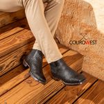 BOTA TEXANA COURO TRICÊ PRETO 