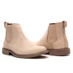 BOTA CHELSEA FEMININA NOBUCK OFFWHITE