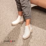 COTURNO ANATÔMICO FEMININO COURO NOBRE OFF WHITE