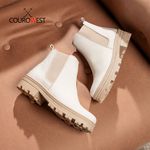 COTURNO ANATÔMICO FEMININO COURO NOBRE OFF WHITE